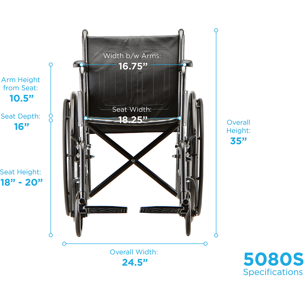 Wheel Chair with Measurements